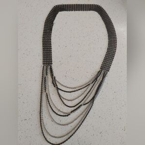 Edgy Black and Silver Necklace